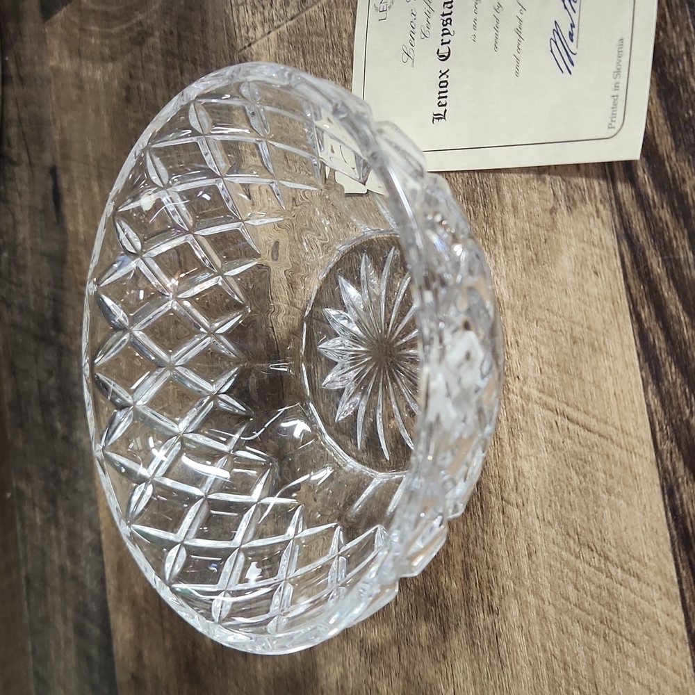 NWT Lenox small diamond crystal bowl